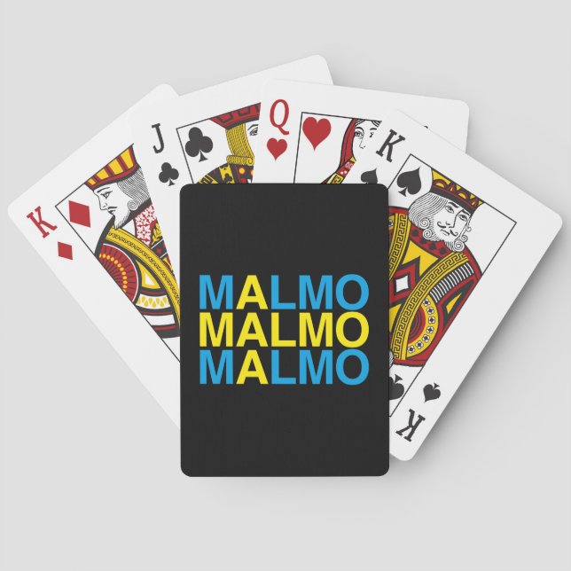 MALMO Schwedische Flagge Spielkarten (Rückseite)