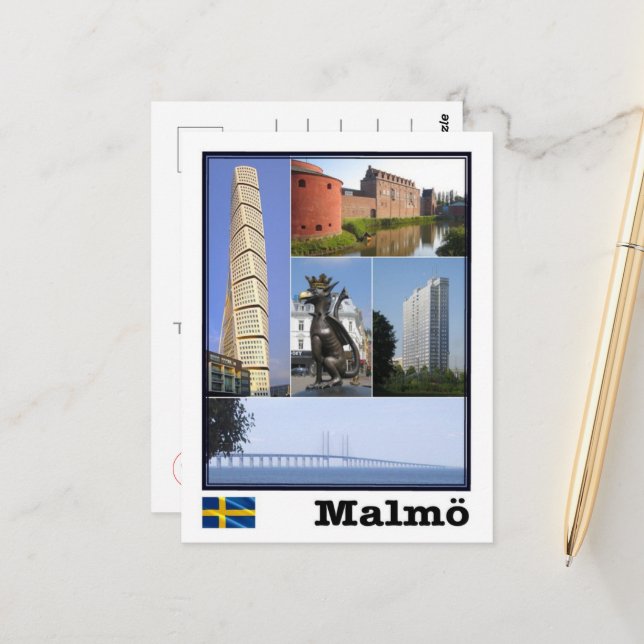 Malmö - Sweden - Mosaic - Postkarte (Vorderseite/Rückseite Beispiel)