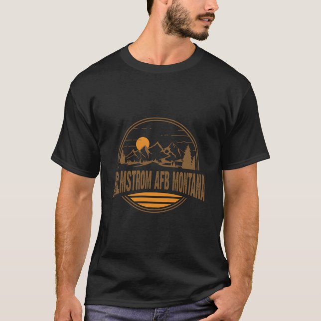 Malmstrom Afb Montana Mountain Print T-Shirt (Vorderseite)
