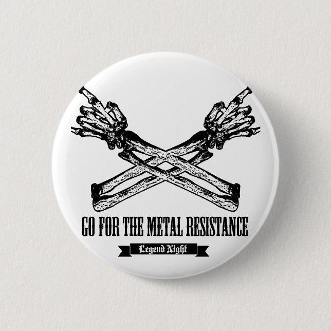 Maloik Knochen (schwarzes ver.) Button (Vorderseite)