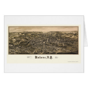 Malone, carte panoramique de NY - 1886