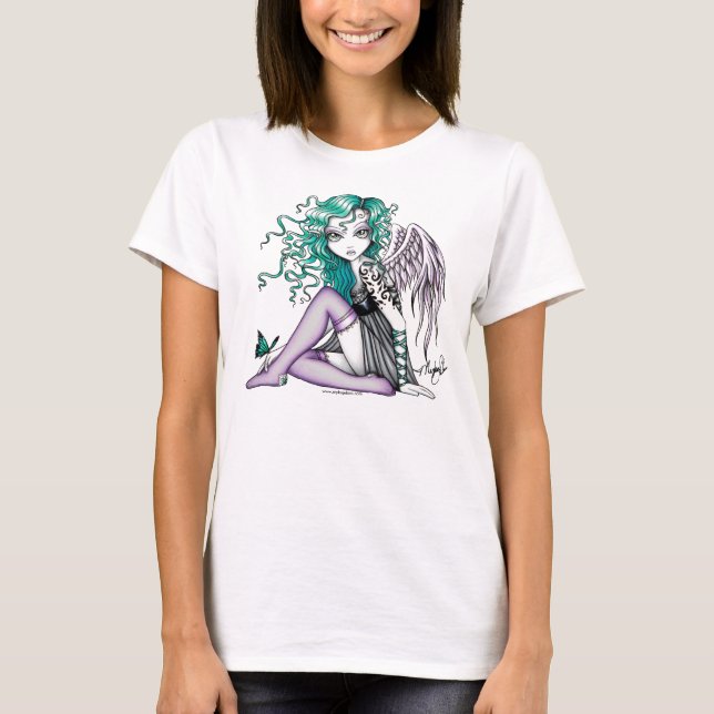 "Malory" niedliche Tätowierungs-violette T-Shirt (Vorderseite)