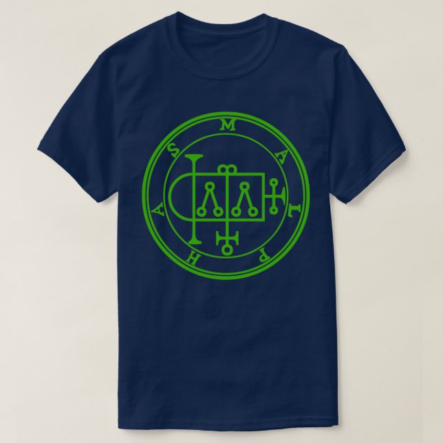 Malphas Sigil Builds Houses Green T-Shirt (Design vorne)