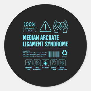 Mals-Bewusstsein Median Arcuate Ligament Syndrom Runder Aufkleber