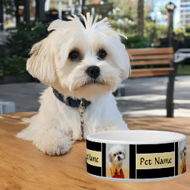 Malshi Black Dog Bowl anpassbar Napf