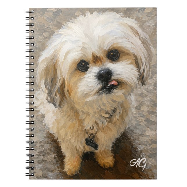 Malshi-Hund Notizbuch Notizblock (Vorderseite)
