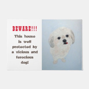 Malshi, Malteser, Shih Tzu, Lustiger Wachhund Fußmatte
