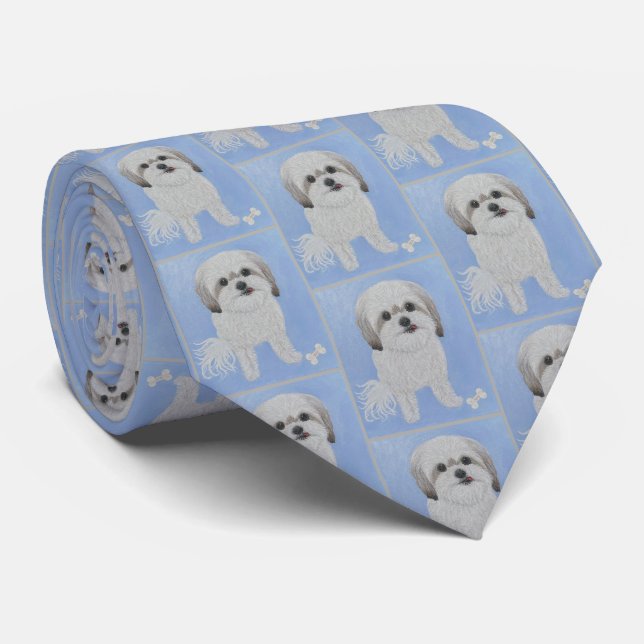 Malshi mit Knochen Necktie Krawatte (Gerollt)