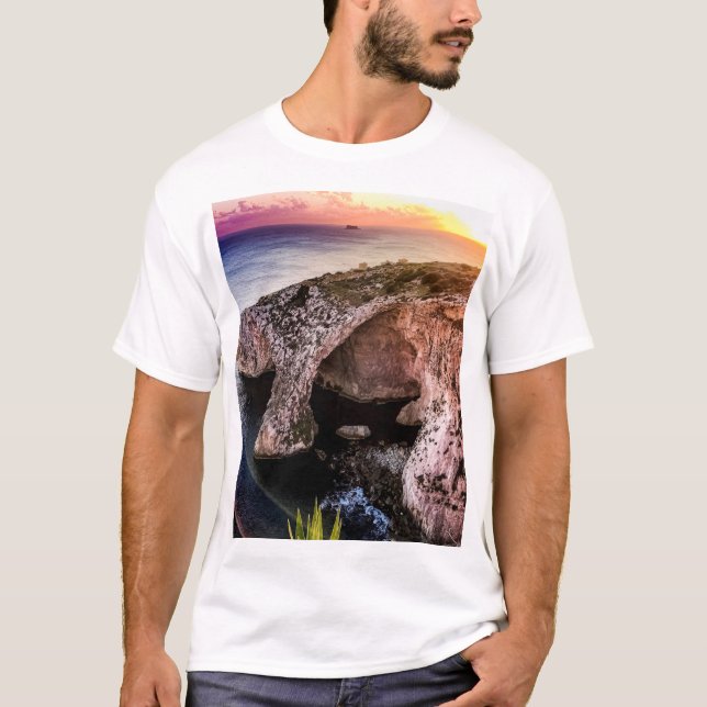 Malta, Blaue Grotte  T-Shirt (Vorderseite)