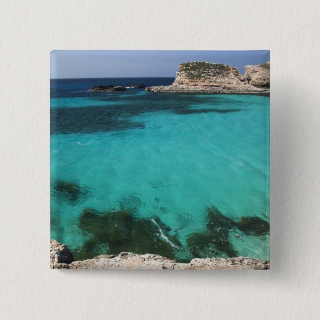 Malta, Comino Island, die Blaue Lagune Button (Vorderseite)