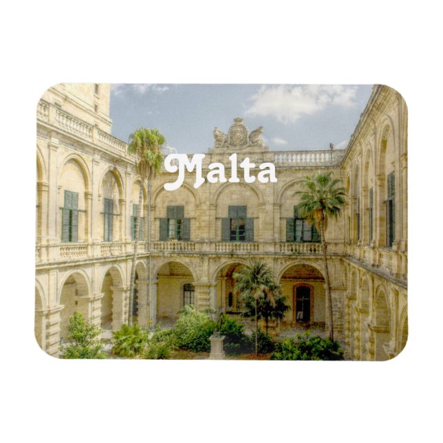 Malta Courtyard Magnet (Horizontal)