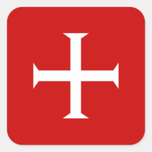 Malta des templar Ritter-roten Kreuzes teutonic Quadratischer Aufkleber