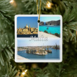 Malta, Europa, Keramikornament<br><div class="desc">Hier finden Sie das Andenken Ihres Urlaubs. Diese Kategorie enthält Keramik Ornament von vielen Orten in Malta. (zMT006 VALLETTA, Malta, Europa, Keramik Ornament). Erleben Sie Freunde und Verwandte mit den einzigartigen Souvenirs von Ihrer großartigen Reise. Probier uns! #LeoPepeDesign - blauer Lagunen-Bucht Großhafen, Leopepedesign, Reise-Reise Foto Turismus, Geschenk-Souvenir-Gadget Keramik Ornament, Collage...</div>