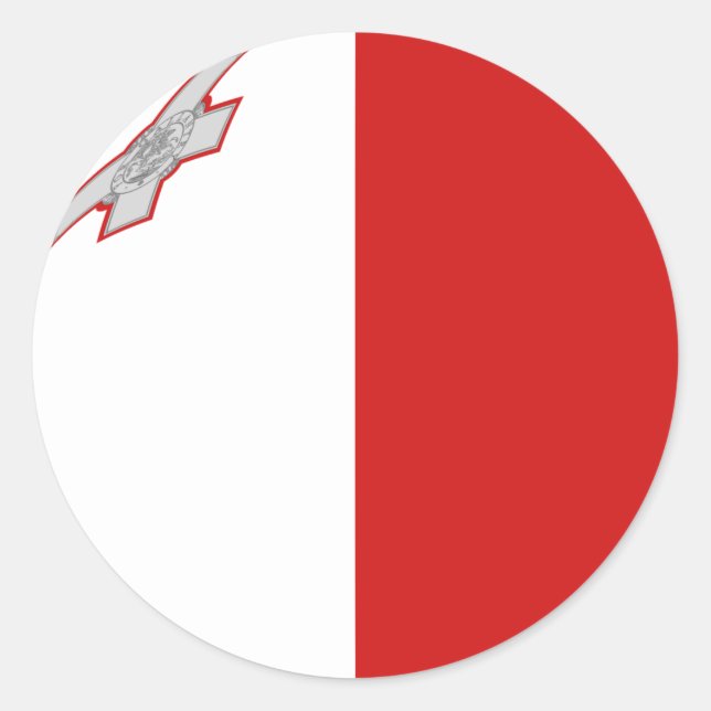 Malta Fisheye Flag Sticker (Vorderseite)