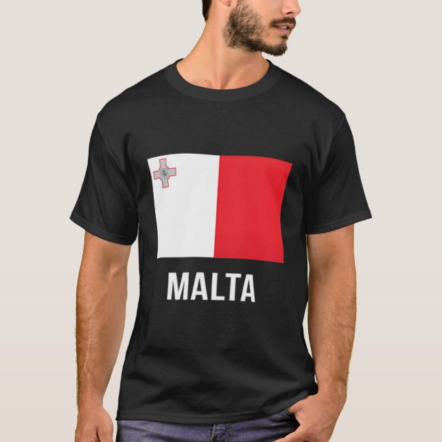Malta Flag Shirt Maltesisch (Vorderseite)
