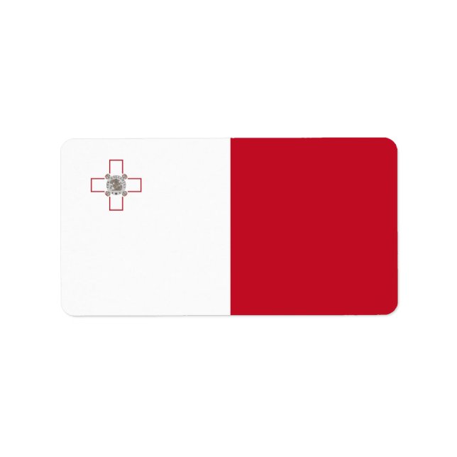Malta-Flagge Adressaufkleber (Vorne)