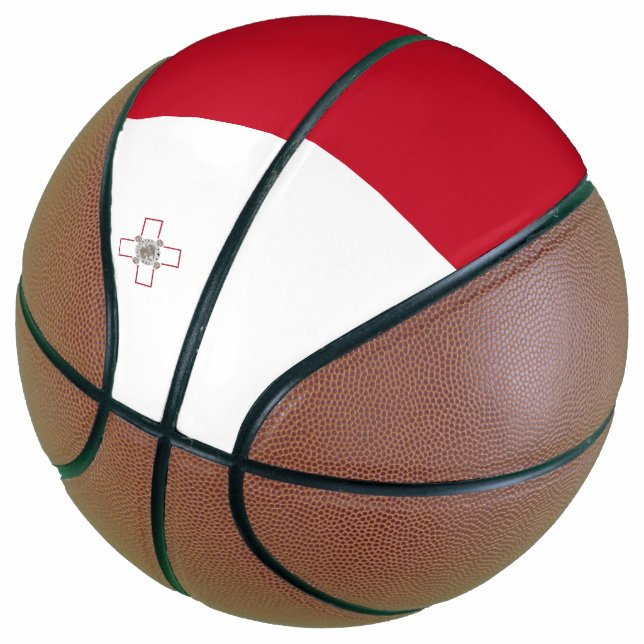 Malta-Flagge Basketball (angewinkelt)