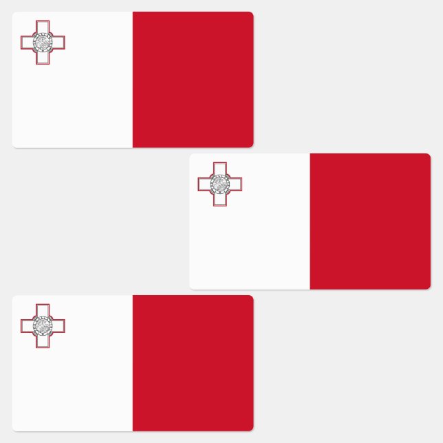 Malta-Flagge Etiketten (Gruppe)