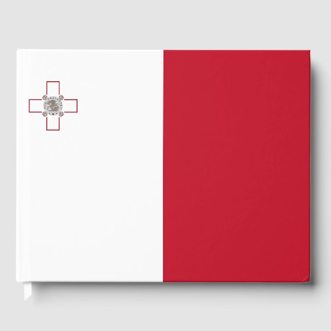 Malta-Flagge Gästebuch (Vorderseite)