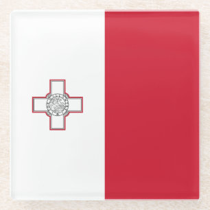 Malta-Flagge Glasuntersetzer