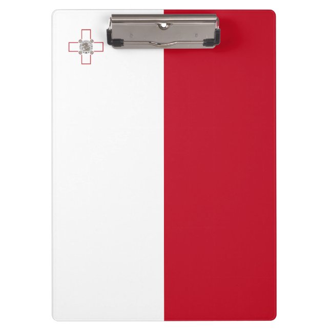 Malta-Flagge Klemmbrett (Vorderseite)