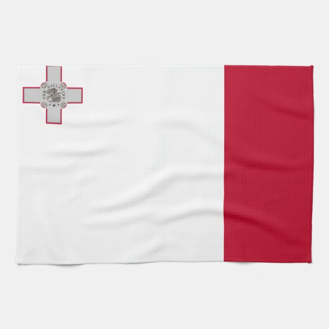 Malta-Flagge Küchentuch (Horizontal)