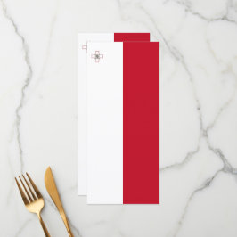 Malta-Flagge Menükarte