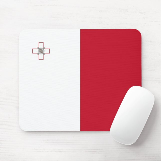 Malta-Flagge Mousepad (Mit Mouse)