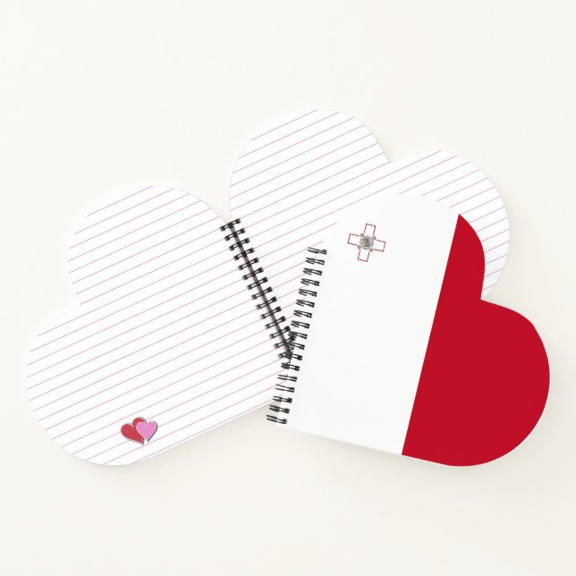 Malta-Flagge Notizbuch (Innenseite)