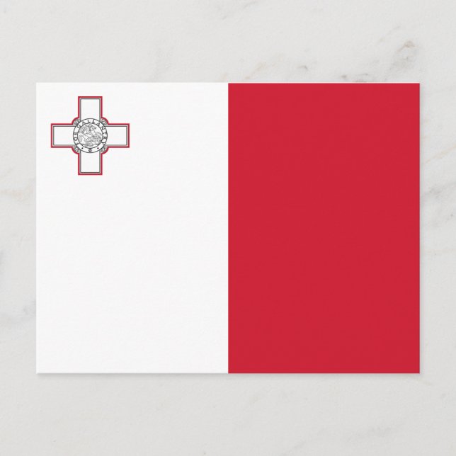 Malta-Flagge Postkarte (Vorderseite)