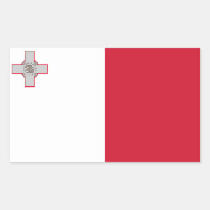 Malta-Flagge Rechteckiger Aufkleber