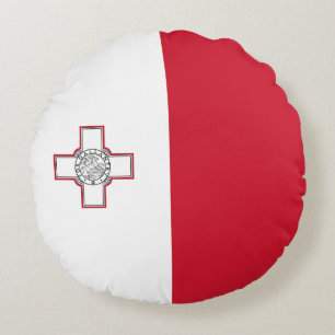 Malta-Flagge Rundes Kissen
