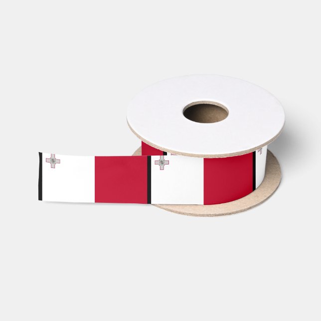 Malta-Flagge Satinband (Spule)