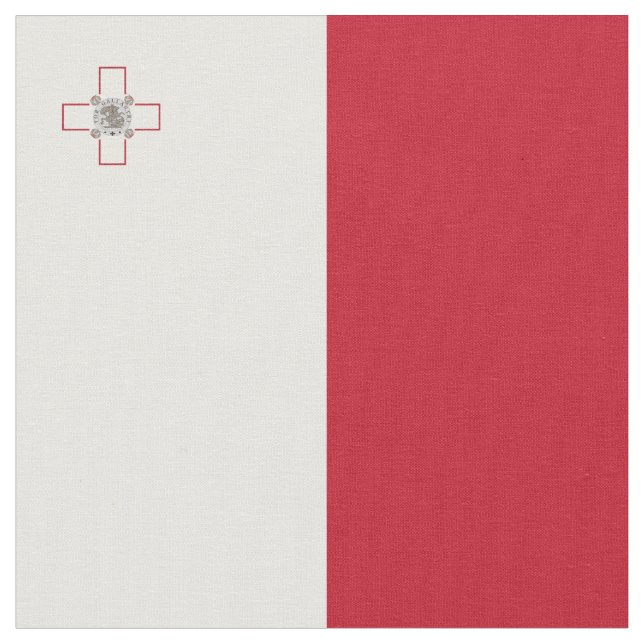 Malta-Flagge Stoff (Nahaufnahme)