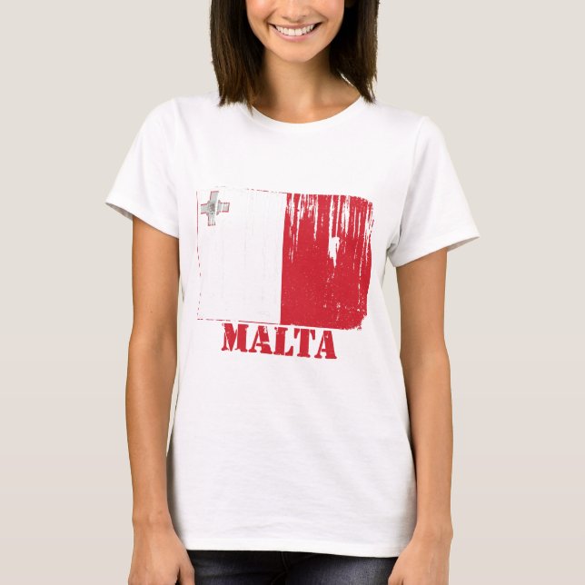 Malta-Flagge T-Shirt (Vorderseite)