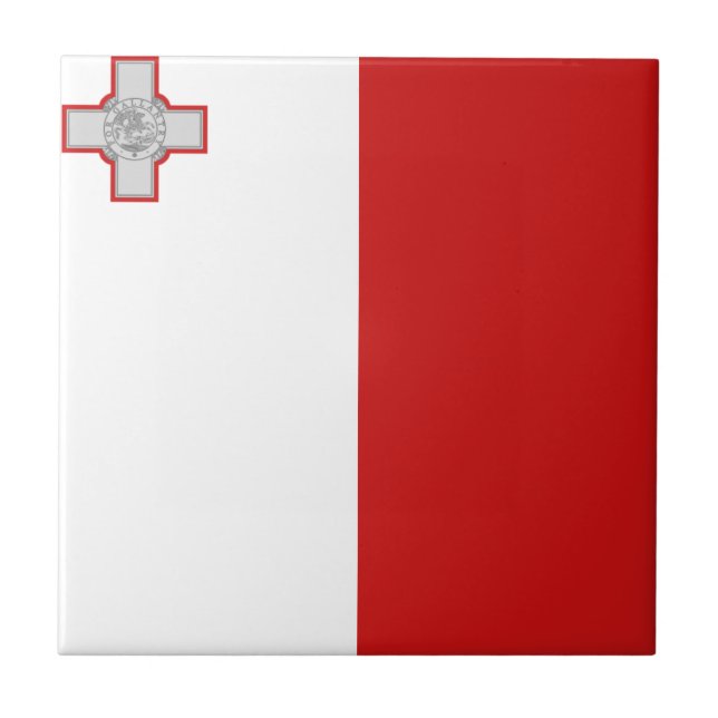 Malta-Flaggen-Keramik-Fliese Fliese (Vorderseite)