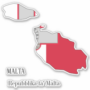 Malta Flaggencharming Patriotic Karte Aufkleber