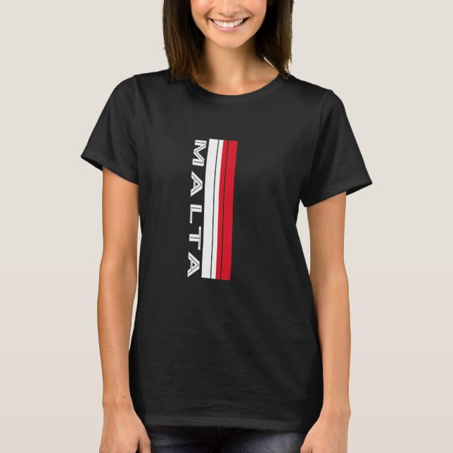 Malta-Flaggenfarben T-Shirt (Vorderseite)