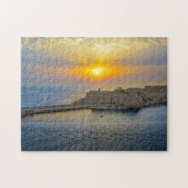 Malta Harbor Sunset. (Horizontal)