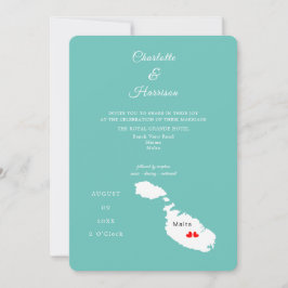 Malta Hochzeit in Urlaubsort Einladung