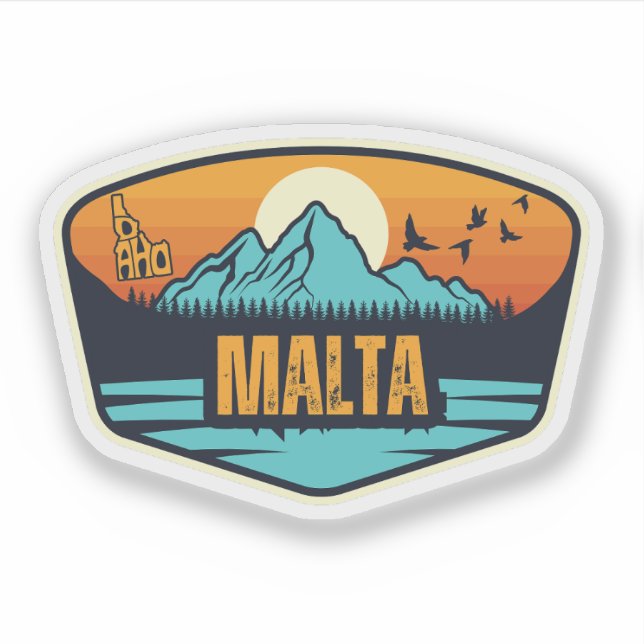 Malta, Idaho Aufkleber (Vorderseite)