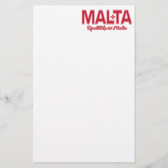 MALTA kundenortsfeste MALTA Briefpapier (Vorderseite)