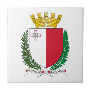 Malta Landeswappen Symbol Emblem Flagge Fliese