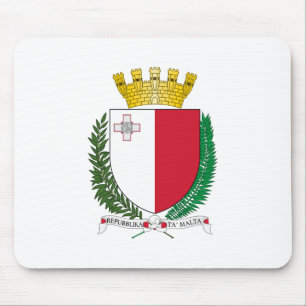 Malta Landeswappen Symbol Emblem Flagge Mousepad