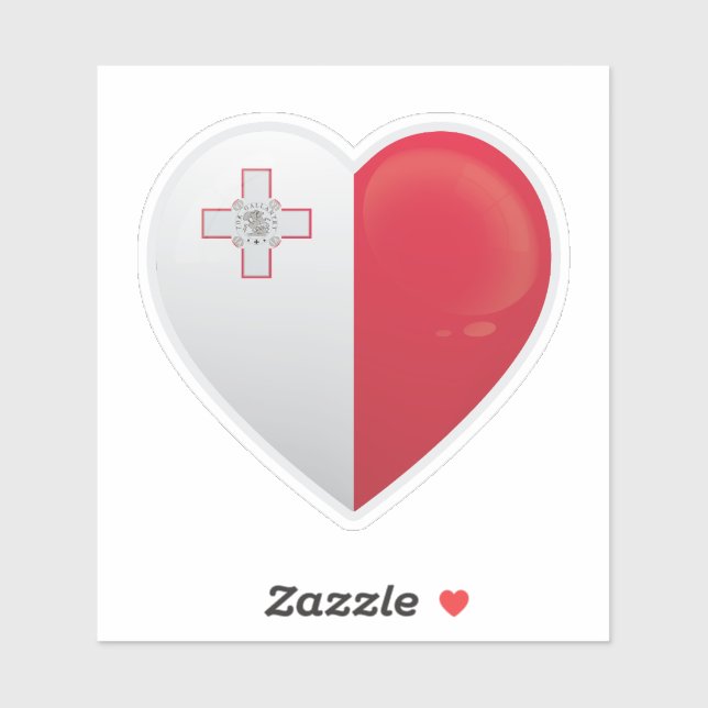 Malta Liebe Icon Aufkleber (Blatt)