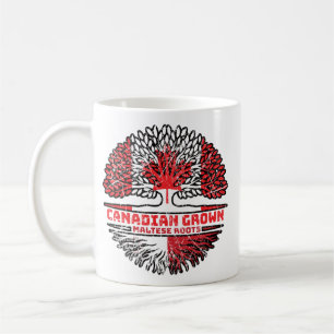 Malta Maltese Canadian Canada Tree Roots Flag Kaffeetasse