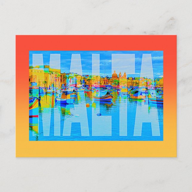 Malta Marsaxlokk  Postkarte (Vorderseite)