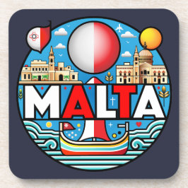 Malta Mediterranean Island National Getränkeuntersetzer