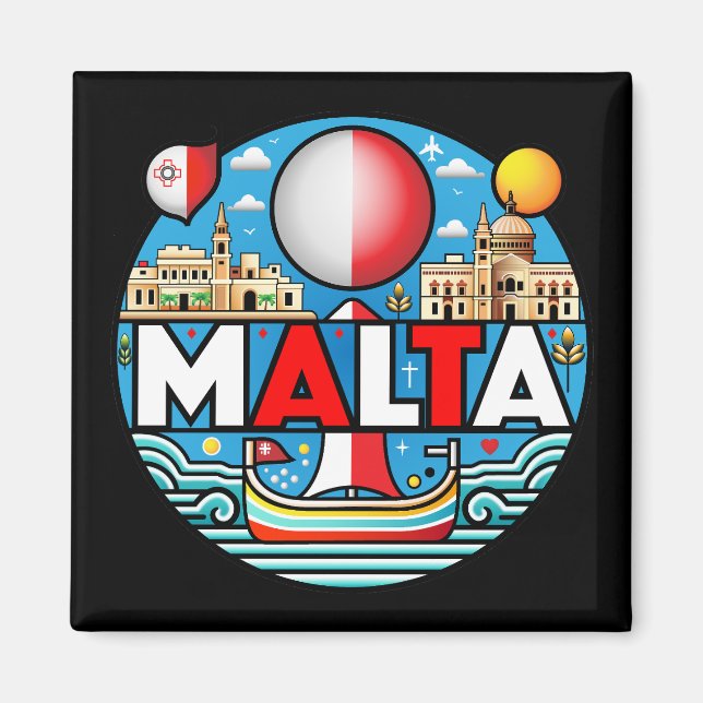 Malta Mediterranean Island National Magnet (Vorne)