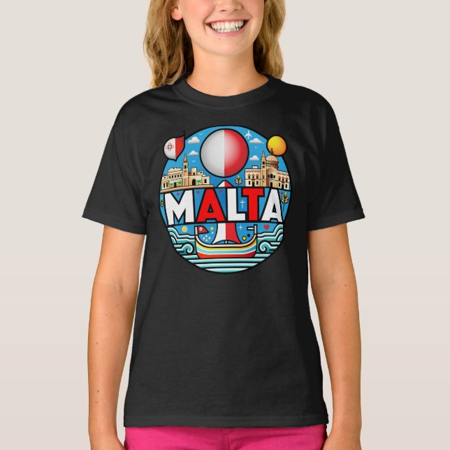 Malta Mediterranean Island National T-Shirt (Vorderseite)